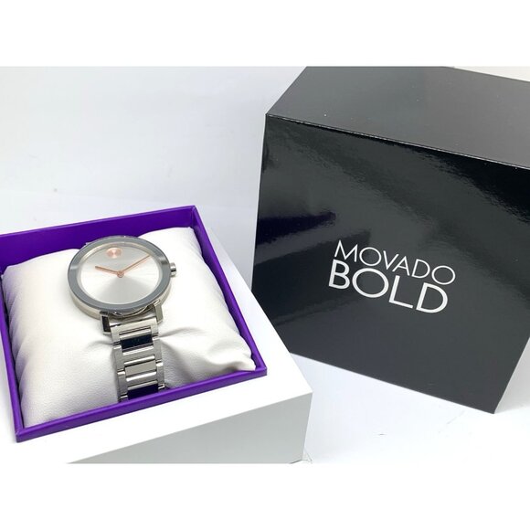 Movado Women\'s Watch 3600647 Bold Swiss Quartz Silver Dial Stainless Steel 34mm main image 14